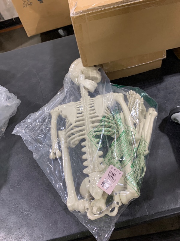 Photo 1 of 36" Skeleton Halloween Decorations, 3FT Realistic Full Body Movable Posable Joints Skeleton, Creepy Halloween Plastic Skeleton for Graveyard Decorations, Haunted House Props Indoor/Outdoor Decor