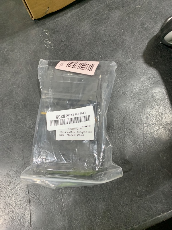 Photo 1 of 100 Pack Smell Proof Bags 3 x 4 Inch Resealable Mylar Bags Foil Pouch Bag Flat Bag Matte Black