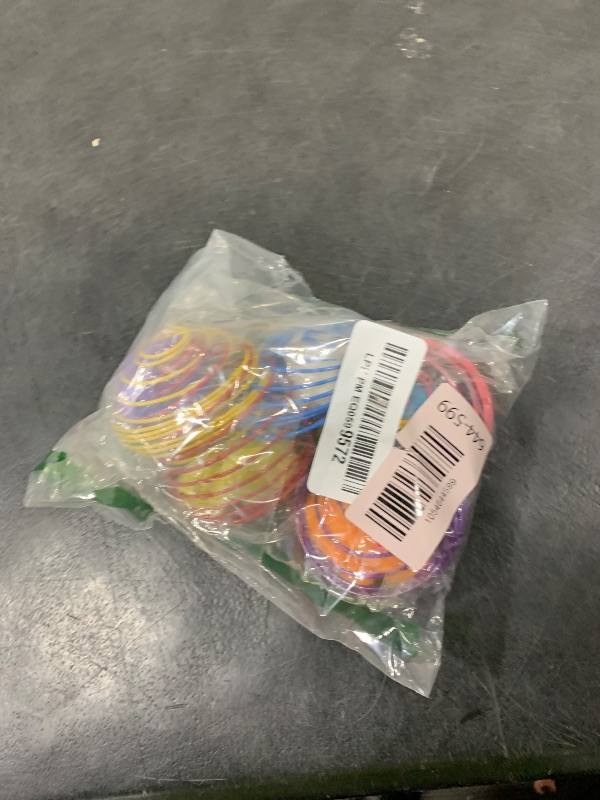 Photo 1 of Jecery 5 Pcs Cat Spring Balls Stretchable Springs Toys Rolling Balls Colorful Playful Coils Interactive Spring Action Toy Caged Rats for Kitten Cat Pet Supplies Indoor (Mouse,Multicolor)