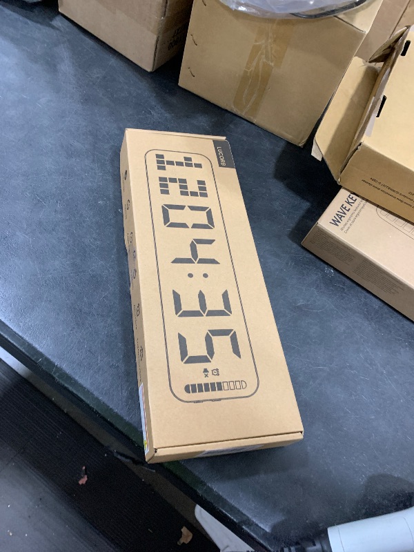 Photo 1 of LUCORB Gym Timer - Large Digital Gym Clock Wall with Interval Time Progress Bar, Countdown/Up Stopwatch, Remote Control for Home Gym Garage Boxing Crossfit