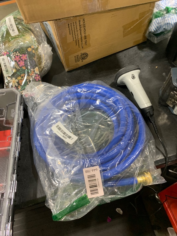 Photo 1 of Darnassus PVC Garden Hose 1/2 Inch Green Heavy Duty Water Hose with Solid Brass Fittings,No Leaking, Flexible,for outdoors,Lawns,Patio (20 FT, Blue, Brass Fittings)
