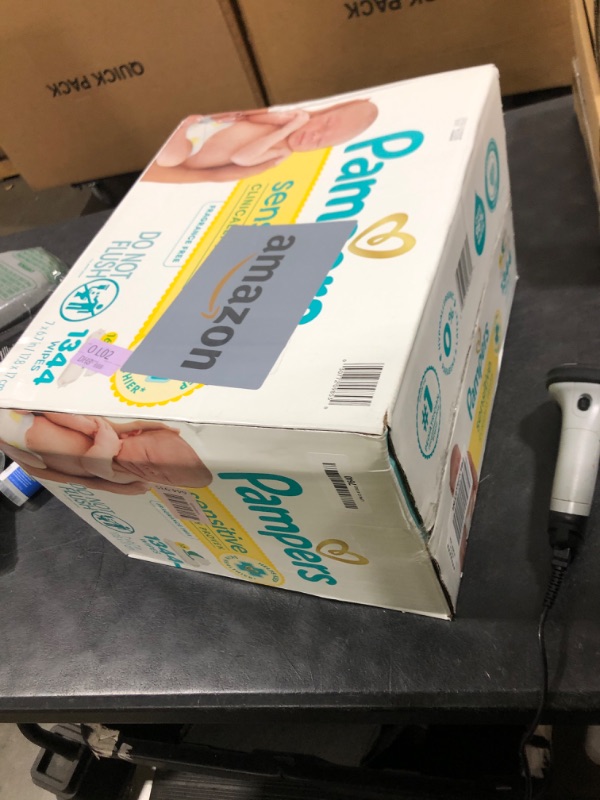 Photo 1 of Pampers Baby Wipes, Sensitive, Water Based Wipe, Clinically Proven, Hypoallergenic, and Unscented for Babies, 1344 Wipes Total (16 Flip-Top Packs) [Packaging May Vary]