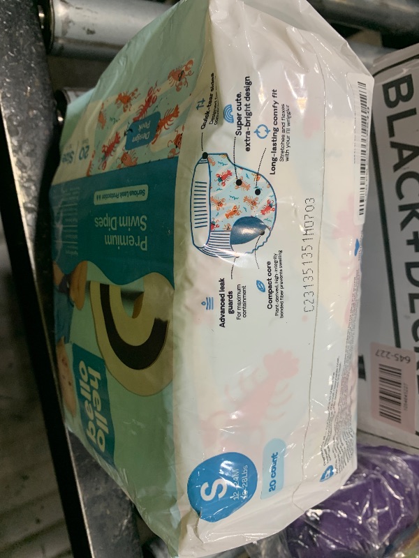 Photo 1 of Hello Bello Premium Swim Diapers, Size S (16-28 lbs), Cute Extra-Bright Lobster Designs, 20 Count Jumbo Pack