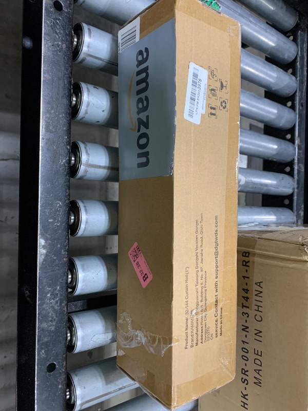 Photo 1 of KAMANINA 1 Inch Curtain Rod 72 to 144 Inches (6-12 Feet) Telescoping Silver Curtain Rods for Windows, Heavy Duty Long Drapery Rods with Crystal Netted Texture Ends, 32-144"