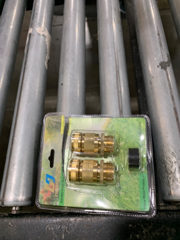 Photo 1 of HQMPC Garden Hose Quick Connect Solid Brass Quick Connector Garden Hose Fitting Water Hose Connectors 3/4 inch GHT (2SETS)