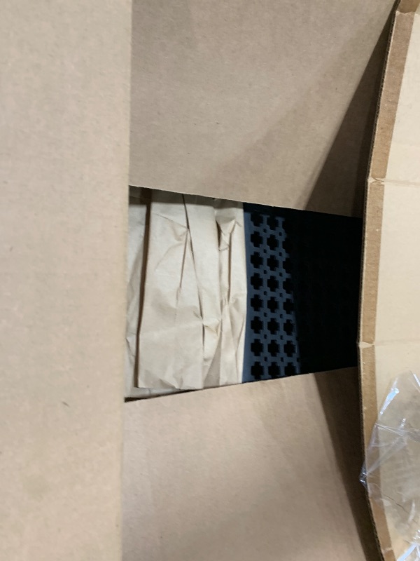 Photo 1 of Mind Reader Slim Tapered Laundry Hamper with Lid, Clothes Basket with Swiss Cross Cut-Outs, Lightweight & Ventilated, Plastic, 16.75"L x 12.75"W x 23"H, Black