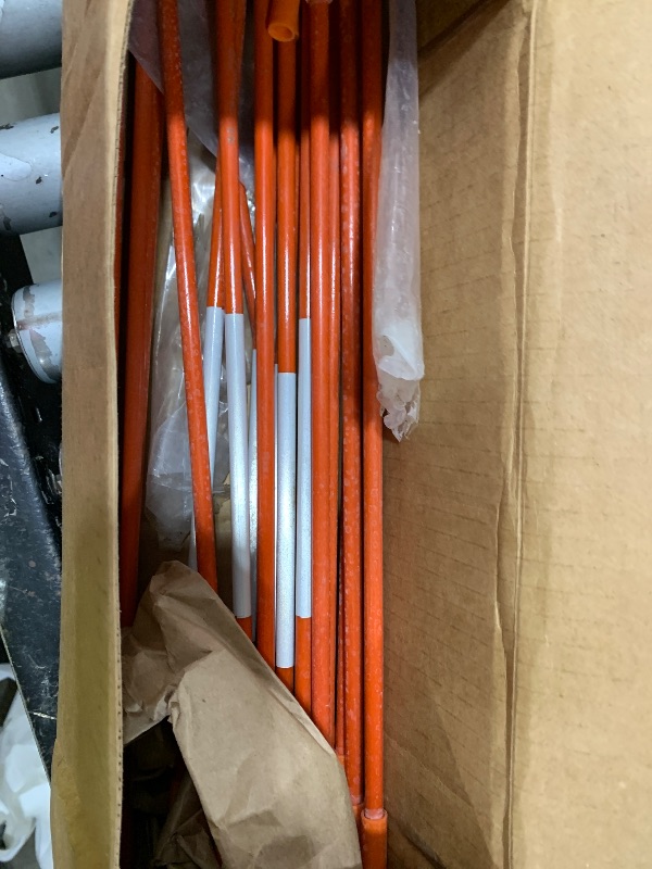 Photo 1 of 20Pcs Driveway Markers,4Ft Driveway Reflective Poles, Orange Fiberglass Snow Stakes with Reflective Tape for Easy Visibility at Night for Parking Lots (20, Orange)