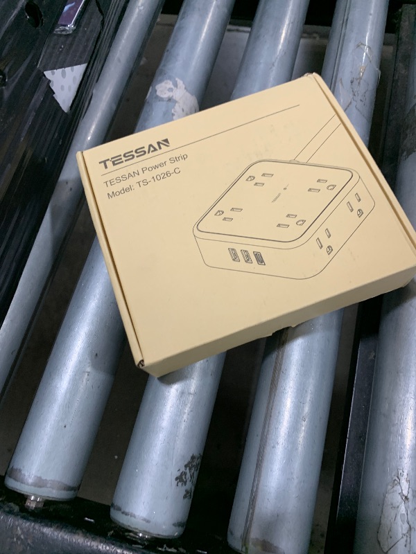 Photo 1 of TESSAN Power Strip Surge Protector 10 Ft Cord, 8 AC Outlets, 3 USB Charger(1 USB C Port), Ultra Thin Extension Cord, Flat Plug, 900 Joules Protection, Desk Charging Station for Home, Office