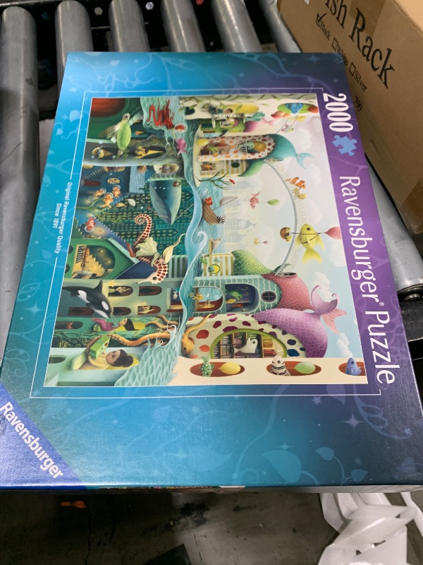 Photo 1 of Ravensburger - If Fish Could Walk - 2000 Piece Jigsaw Puzzle - Whimsical and Fantastical View of The Undersea World - Frameable - Premium Quality - Puzzles for Adults