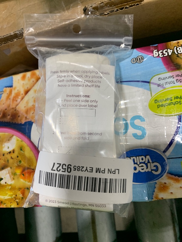 Photo 1 of Smead Seal and View® Clear Label Protector, Size 3-1/2x1-11/16-Inches Before Folding, 100 per Pack (67600)