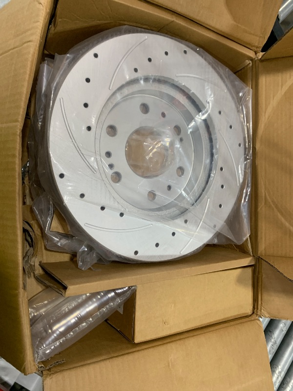 Photo 1 of Front Brakes and Rotors Geomet Drilled Slotted Replace for 14-18 Chevy Silverado 1500, 15-20 Tahoe, 15-20 Suburban, 15-20 GMC Yukon, 14-18 Sierra 1500, 580279, 55097, 88963556, 19175334, 25819670