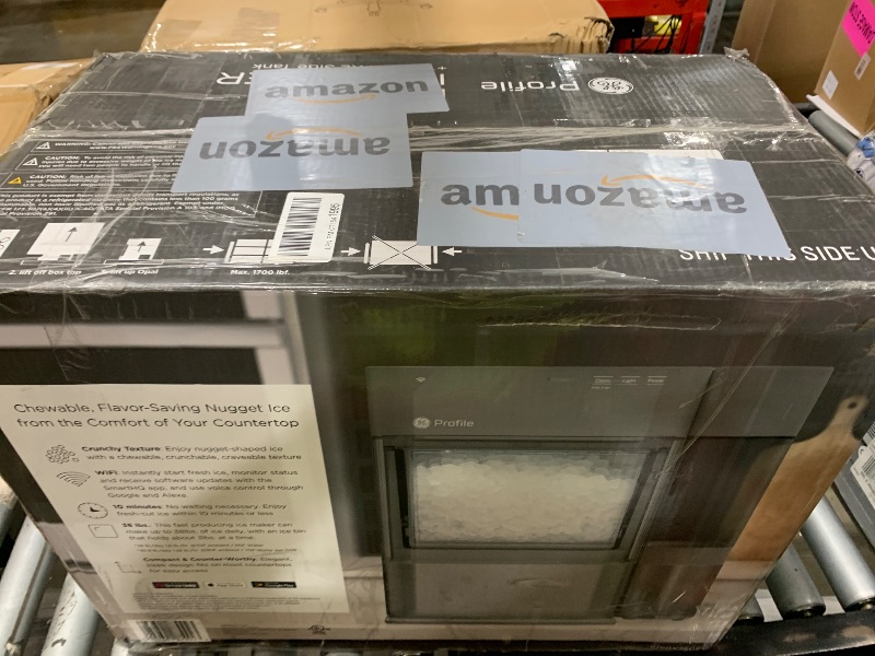 Photo 1 of GE Profile Opal 2.0 XL with 1 Gallon Tank, Chewable Crunchable Countertop Nugget Ice Maker, Scoop included, 38 lbs in 24 hours, Pellet Ice Machine with WiFi & Smart Connected, Stainless Steel
