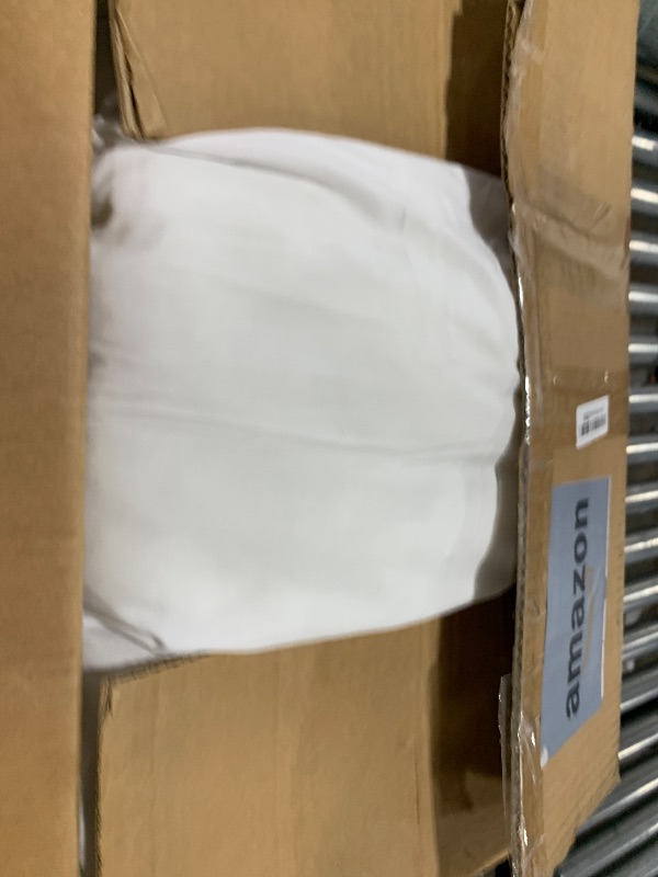 Photo 1 of Amazon Basics Down-Alternative Pillows for Stomach and Back Sleepers, Soft Density, 20 x 36 inches, 2-Pack, White