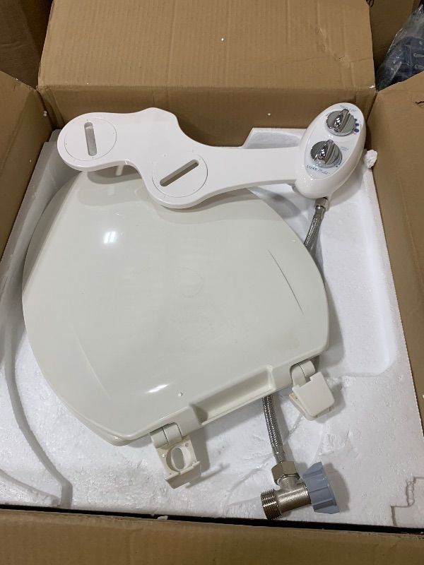 Photo 1 of WLJBIDET Upgrade Bidet Toilet Seat Elongated, Rear and Feminine Wash, Unlimited Warm Water, Heated Seat, Warm Air Drying, Soft Close Lid, Sense Seat, Smart Bidet Seat Elongated Requires Electricity