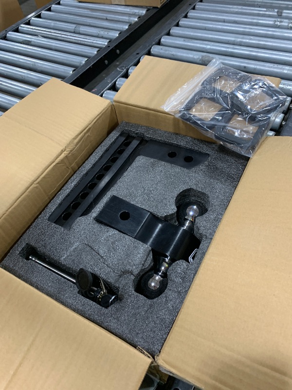 Photo 1 of Kohree Adjustable Trailer Hitch Fit 2 Inch Receiver, Dual Solid Ball 2" and 2-5/16"(12,500 LBS GTW), 8" Drop & Rise Heavy Duty Aluminum Tow Hitch with 4 Silencer Pads & 2 Locking Hitch Pin, Black