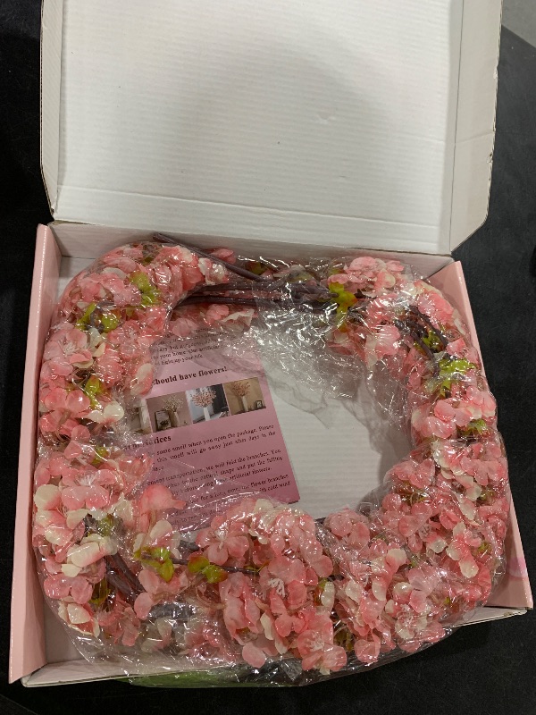 Photo 1 of Sunm Boutique Plum Blossom Artificial Flowers Simulation Flower Table Decoration Accessories Party Beach Theme Decorations Artificial Cherry Blossom Flower (Pink Cherry Blossom, Pack of 3)