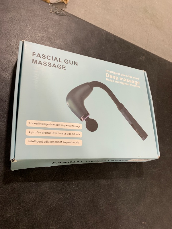 Photo 1 of Kocuno Massage Gun with Extension Handle, Back Massager for Pain Relief Deep Tissue, Equipped with 4 Massage Heads & 9 Speed Levels, Massage Hammer for Back/Neck/Shoulders/Waist/Legs (Black)