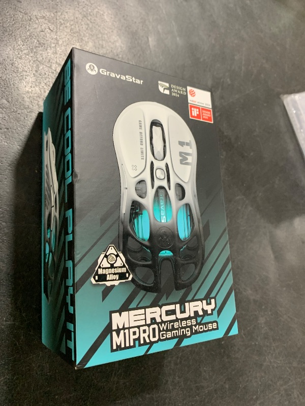 Photo 1 of GravaStar Mercury M1 Pro Wireless Gaming Mouse – 26,000 DPI PAW3395DM Sensor - Magnesium Alloy - Wired / 2.4GHz / Bluetooth - 5 Programmable Buttons - Up to 200-Hour Battery - Gradient Black