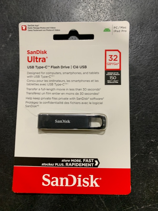 Photo 1 of SanDisk 32GB Ultra USB Type-C Flash Drive - SDCZ460-032G-G46, Black