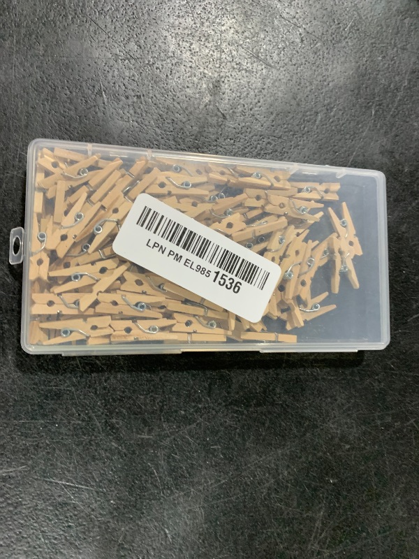 Photo 1 of DECORA Sturdy 1 Inch Mini Wooden Craft Clothespins 100pcs