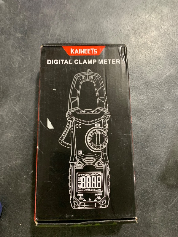Photo 1 of KAIWEETS HT206D Digital Clamp Meter T-RMS 6000 Counts, Multimeter Voltage Tester Auto-ranging, Measures Current Voltage Temperature Capacitance Resistance Diodes Continuity Duty-Cycle (AC/DC Current)