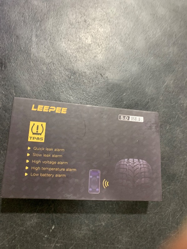 Photo 1 of LEEPEE Tire Pressure Monitoring System, 5 Alarm Modes, with 4 External Sensors TPMS, Support iOS and Android, Real-time Displays Pressure and Temperature (0.1-6.4Bar)