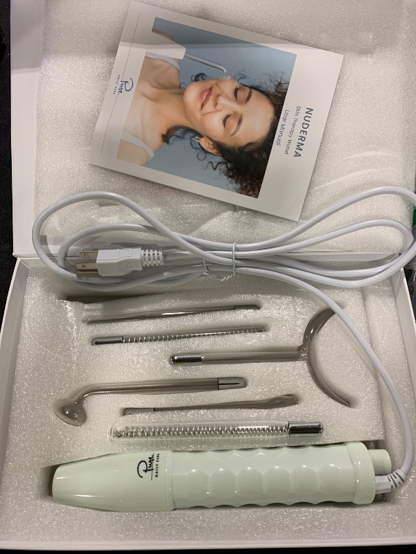 Photo 1 of NuDerma Professional Skin Therapy Wand - Portable Skin Therapy Machine with 6 Neon & Argon Wands – Boost Your Skin – Clear Firm & Tighten