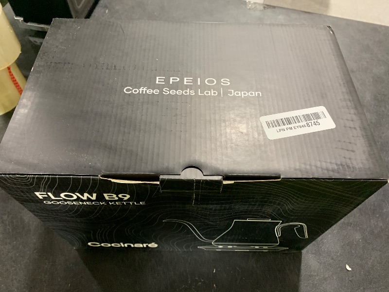Photo 1 of INTASTING Gooseneck Electric Kettle with ±1? Temperature Control for Pour Over Coffee & Tea, Quick Heating, BPA-Free Stainless Steel, Built-in Brew Timer, 1500W/0.9L (Ebony Black)