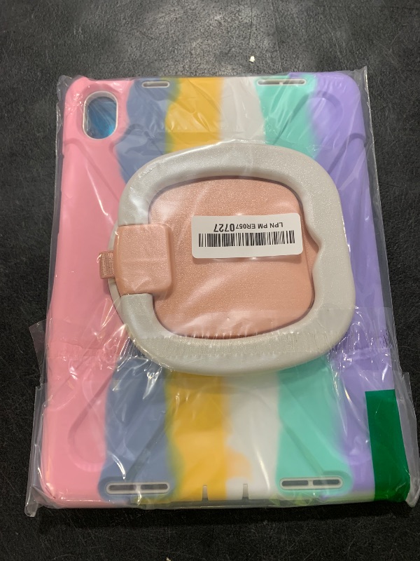 Photo 1 of BRAECN Kids Case for iPad (A16) 11th/10th Generation 11”/10.9'' 2025/2022, Heavy Duty Rugged Silicone Cover with Screen Protector, Kickstand, Shoulder Strap, Pencil Holder & Ring Stand, Colorful Pink