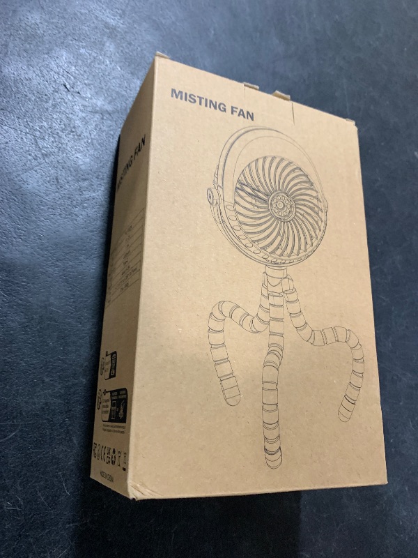 Photo 1 of 2025 Upgarded 4000mAh Misting Baby Stroller Fan, Rechargeable Battery Operated,Max 15Hrs Cooling,50ml Portable Water Sprayer Misting Fan with Flexible Tripod Clip on Car Seat Crib Treadmill Bunk Bed