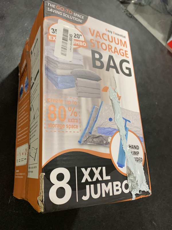 Photo 1 of 8 Pack XXL Jumbo Vacuum Storage Bags, Extra Large Vacuum Seal Bags for Comforters, Bedding, Blanket Storage, Giant Space Saver Bags for Huge Stuffed Toy(47.2x35 in)