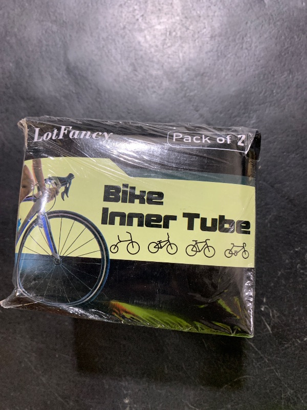 Photo 1 of LotFancy 700x23c/25c Bike Tubes, 60mm Presta Valve, 2 Pcs 700x25c 700x23c 23-622 25-622 Road Bike Tubes