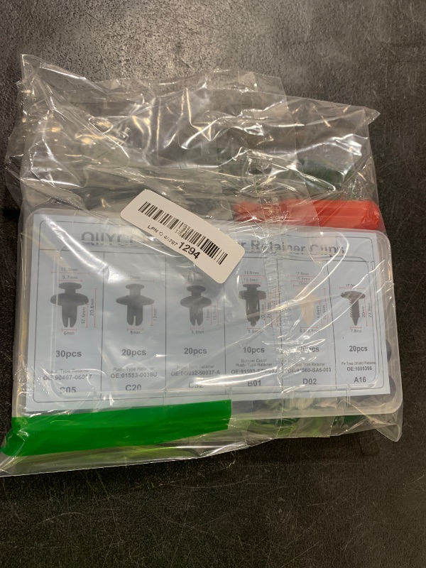Photo 1 of QIIYCCE 120PCS Car Clips & Plastic Rivets - 6 Popular Sizes, Fits Bumpers, Fenders & Most Car Models, Ideal for Body Fixing & Replacement