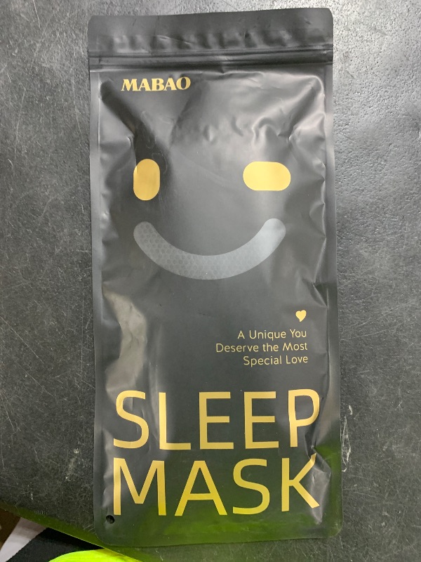Photo 1 of MABAO Sleep Mask for Side Sleeper, Eye Mask for Sleeping Women Men, 3D Contoured Cup No Eye Pressure 100% Light Blocking Sleeping Mask with Adjustable Strap Night Blindfold Flight, Travel, Nap, Black
