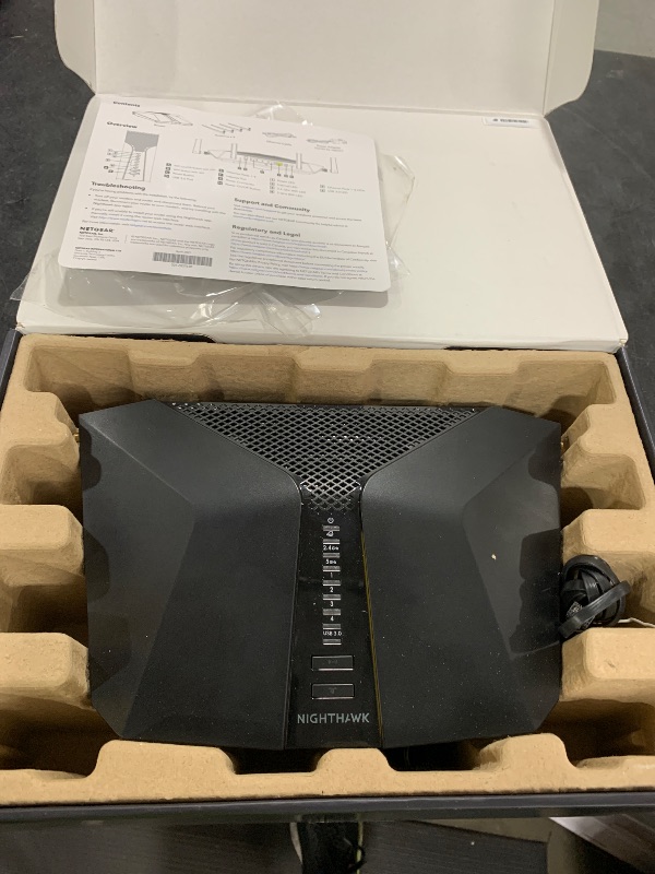 Photo 1 of NETGEAR Nighthawk 6-Stream Dual-Band WiFi 6 Router (RAX54S) – Security Features, AX5400 Wireless Speed, Up to 5.4 Gbps, Covers up to 2,500 sq. ft., 25 Devices - 1-Year Armor Subscription Included