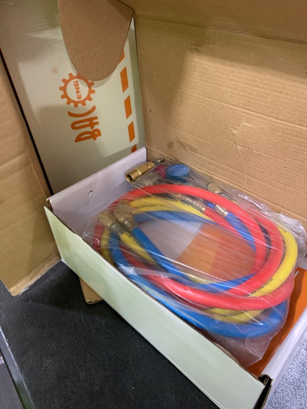 Photo 1 of BACOENG 3.6CFM 1/4HP AC Vacuum Pump and Manifold Gauge Set for R134a R12 R410a HVAC Air Conditioning Refrigeration, Includes Can Tap, Quick Coupler Adapters and Carry Bag