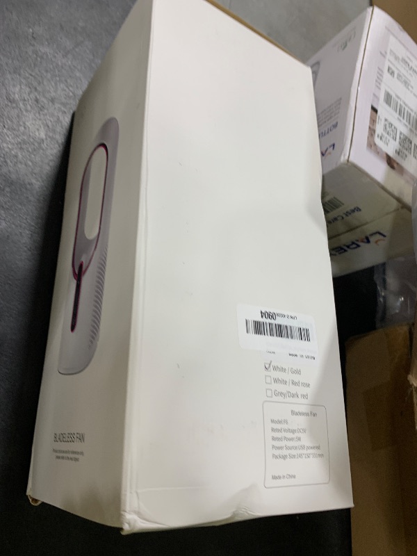 Photo 1 of KONSIDEN Desk Fan Bladeless, 11.8 Inch Office Fan Small, Quiet, 3 Speed Adjustment, Touch Control, Easy to Clean, Desk Fans Small Quiet, Ideal for Office, Living Room, Bedroom