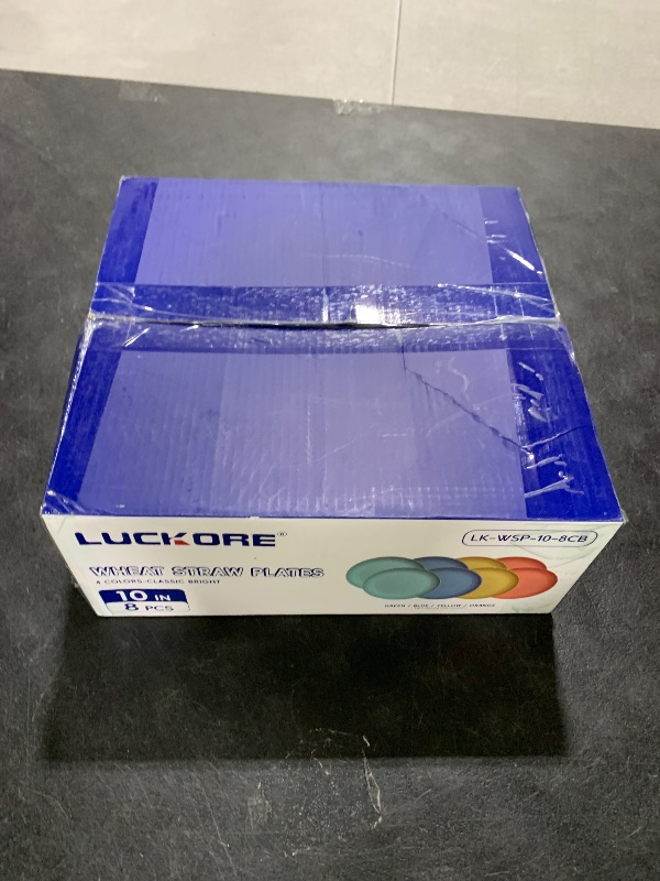Photo 1 of Luckore 10 inch Deep Dinner Plates Set of 8 Wheat Straw Plates, Unbreakable Dinner Dishes Alternative for Plastic Microwave and Dishwasher Safe for Kitchen with 4 Colors Classic Bright