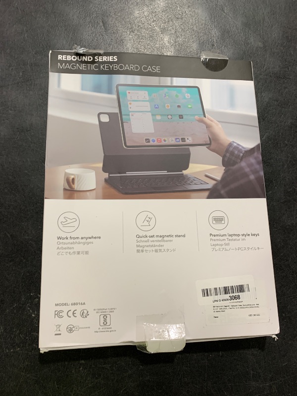Photo 1 of ESR iPad Air 13 Inch Case Keyboard (M3/M2, 2025/2024) & iPad Pro 12.9 inch (3/4/5/6th Gen) Magic Keyboard, Easy-Set Floating Cantilever Stand, Precision Multi-Touch Trackpad, Rebound Series, Black