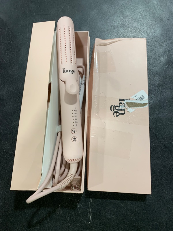 Photo 1 of L'ANGE HAIR Le Duo Standard 360° Airflow Styler | 2-in-1 Curling Wand & Titanium Flat Iron Hair Straightener | Professional Hair Curler with Cooling Air Vents | Dual Voltage & Adjustable Temp (Blush)