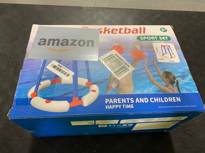 Photo 1 of Pool Basketball Hoop with 4 Balls and Pump – Poolside & Floating Basketball Hoop for Pool, Fun Pool Toys & Swimming Pool Games, Water Basketball Game for Kids Ages 3+, Perfect for Summer Parties