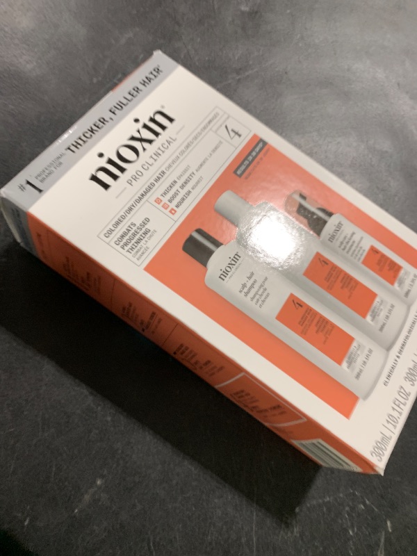 Photo 1 of Nioxin Scalp + Hair Thickening System 4 |For Colored or Damaged Hair with Progressed Thinning| With Niacinamide and Biotin | Full Size| 3 Month Supply
