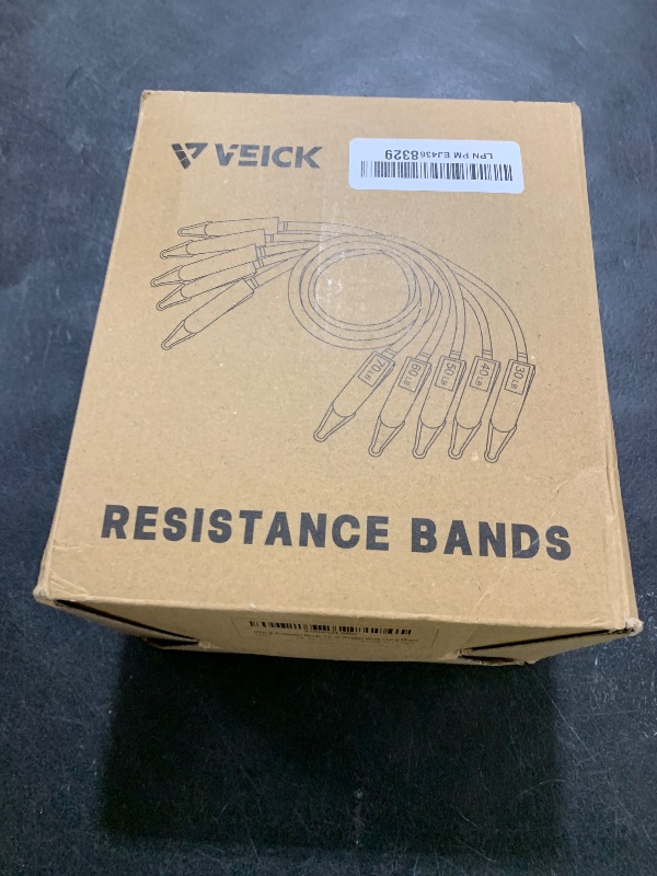 Photo 1 of VEICK Resistance Bands, Exercise Bands for Working Out with Handles, Elastic Workout Bands for Men Women, Exercising Bands for Strength Training Equipment at Home Gym