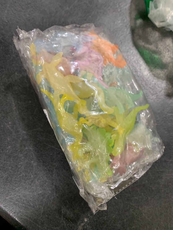 Photo 1 of Mini Dinosaurs,44pcs Glow in The Dark Dinosaurs Figure for Kids Dinosaur Party Favor Cup Cake Topper Goodie Bag Filler Classroom Prize