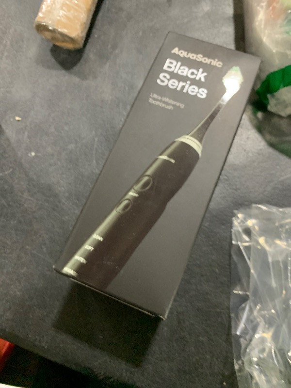 Photo 1 of Aquasonic Black Series Ultra Whitening Toothbrush – ADA Accepted Electric Toothbrush- 8 Brush Heads & Travel Case – 40,000 VPM Electric Motor & Wireless Charging - 4 Modes w Smart Timer