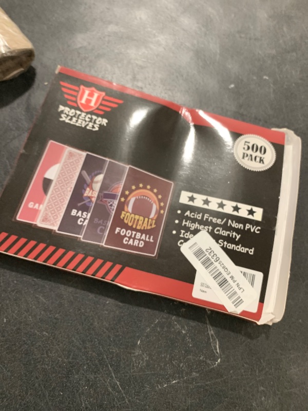 Photo 1 of 500 Counts Card Sleeves for Trading Cards, Soft Penny Card Sleeves Clear Plastic Card Protectors Fit for Baseball Card, Sports Cards, MTG Game Card Standard Cards