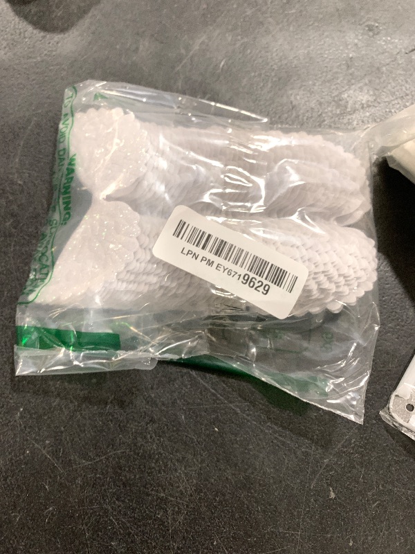 Photo 1 of 100 Pieces Angel Wings Glitter Angel Wing Cute Small Fabric Angel Wings Patches for DIY Crafts Projects Christmas Ornament Decoration (White)