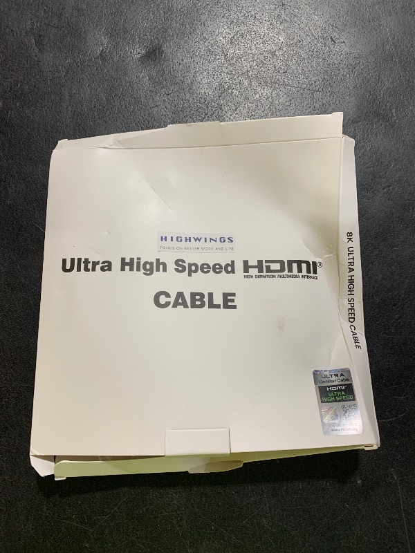 Photo 1 of Highwings 8K@60 HDMI Cable 10FT/3M, 48Gbps 2.1 High Speed HDMI Braided Nylon 4K120 144Hz RTX 3090 eARC HDR10 4:4:4 HDCP 2.2&2.3 Compatible for PS5, PS4, UHD TV and PC