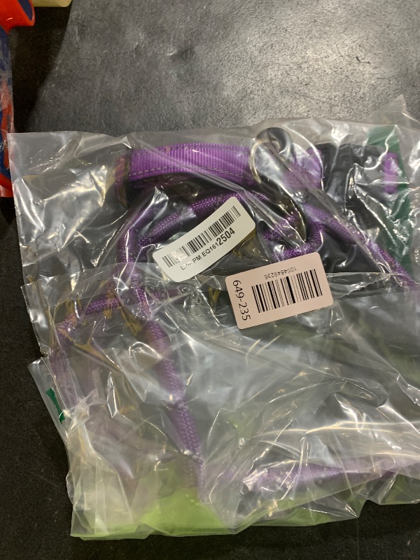 Photo 1 of Ladoogo Reflective Dog Collar Padded with Soft Neoprene Breathable Adjustable Nylon Dog Collars for Small Medium Large Dogs (Medium (Pack of 1), Purple Collar+Leash)