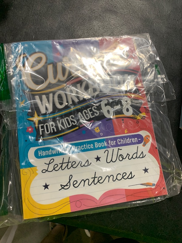 Photo 1 of Cursive Workbook for Kids Ages 6-8: Letters, Words & Sentences 3-in-1 Handwriting Practice Book - Supports the Elementary School Curriculum